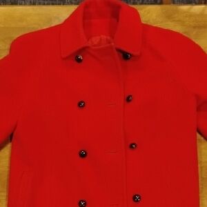 3M Thinsulate Vibrant Red Pea Coat